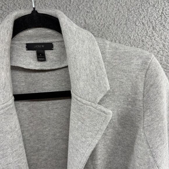 J.Crew Women’s Sophie Open-Front Sweater Blazer Gray Merino Wool Blend Size S - Picture 4 of 10